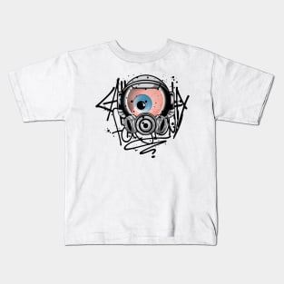 Space Monster Graffiti Street Art Kids T-Shirt